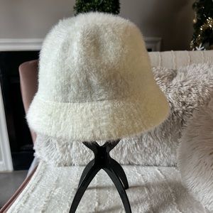 White Winter Bucket Hat